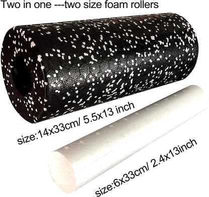 2 in 1 Hollow Column Foam Roller Set EPP Muscle Relieve Massage Roller Gym Fitness Equipment Sports Massage Rollers