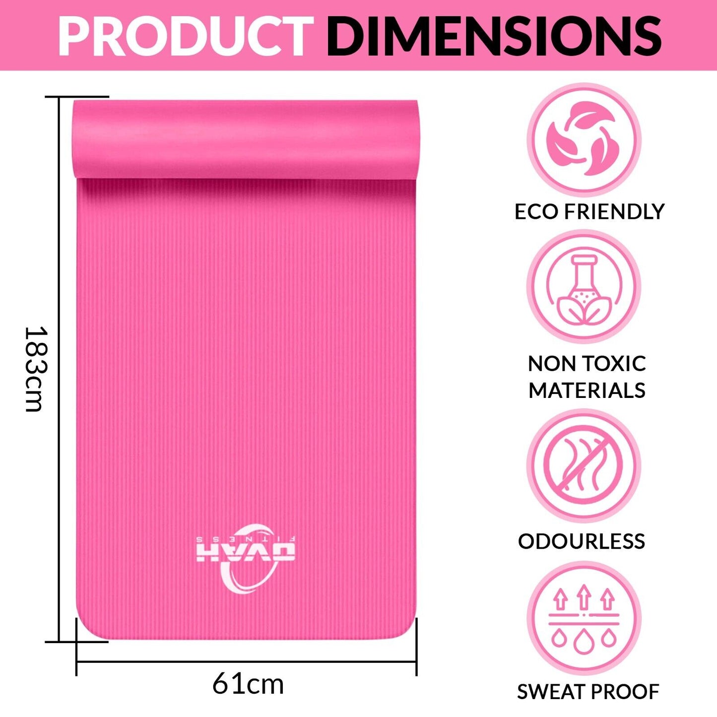 Extra Thick Yoga Mat 15MM Gym Workout Fitness Pilates Women Exercise Non Slip UK