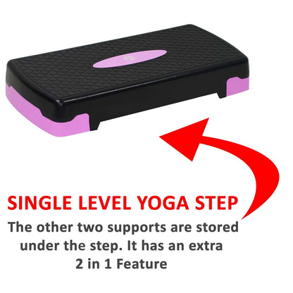 Aerobic Exercise Stepper Durable Non-Slip Adjustable Fitness Yoga Equipment